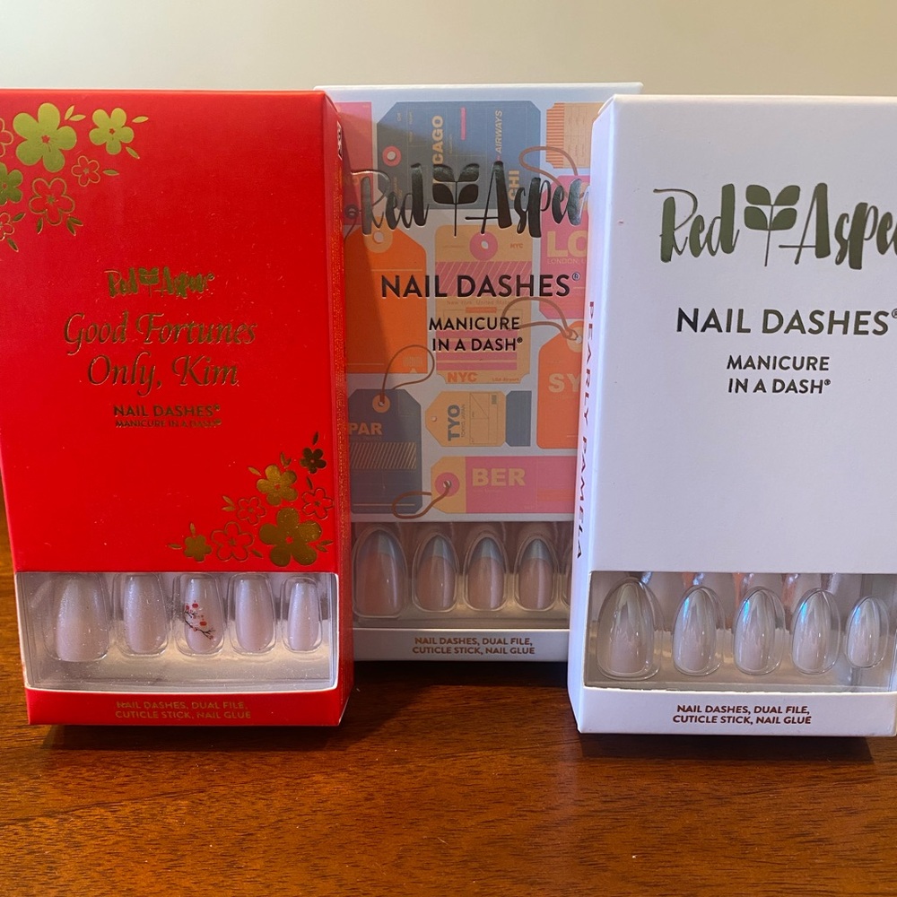 Nail Dashes, 3 sets. Brand new in boxes.